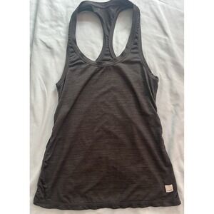Vuori Tank Top Women Sz XS charcoal gray  Racerback Light Weight Soft Round Necl